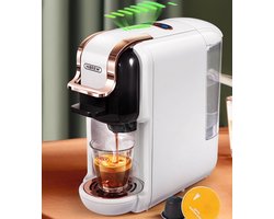 HiBREW H2B - 5 in 1 - Koffiemachine - Koffiezetapparaat - Kapsulekoffiezetapparaat - Voor Nespresso, Dolce Gusto, ESE & gemalen koffie - Wit