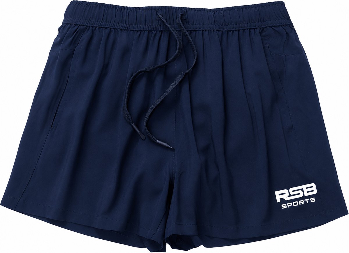 RSB Sports Short Sportbroek Heren – Korte Joggingbroek – Navy Blue – Ademend & Comfortabel – Perfect voor Sport & Training - M