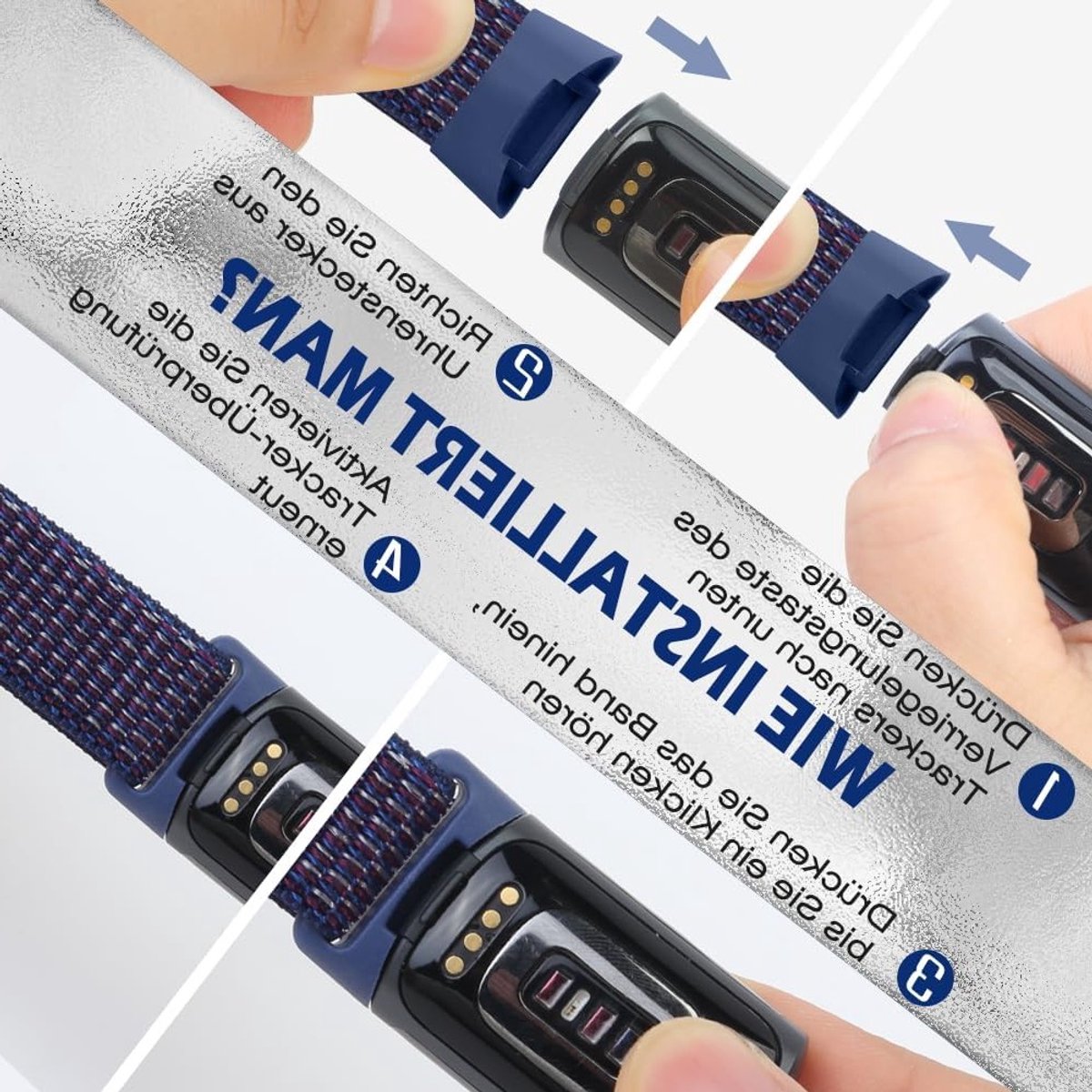 Verstelbare en Ademende Nylon Sportband voor Fitbit Charge 5 - Vervangband voor Fitness Tracker voor Dames en Heren thumbnail 3