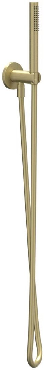 IVY Glijstangset met Handdouche Rond Satin Spray - Doucheslang 150 cm - Geborsteld Mat Goud PVD