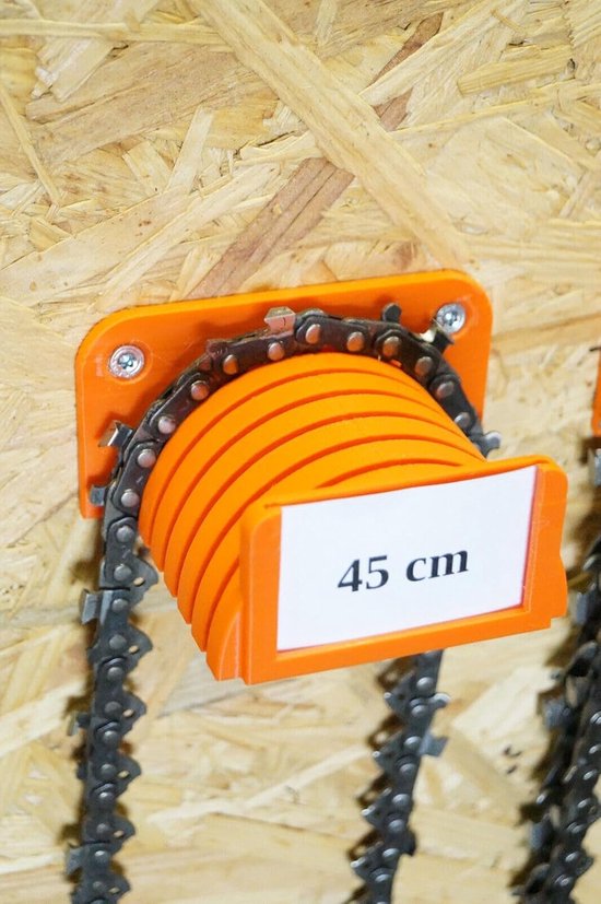 Zaagketting houder - Ketting organizer - Werkplaats opruimen - Voor 6 kettingen - 8 x 10 x 5 cm - Zwart — afbeelding 2