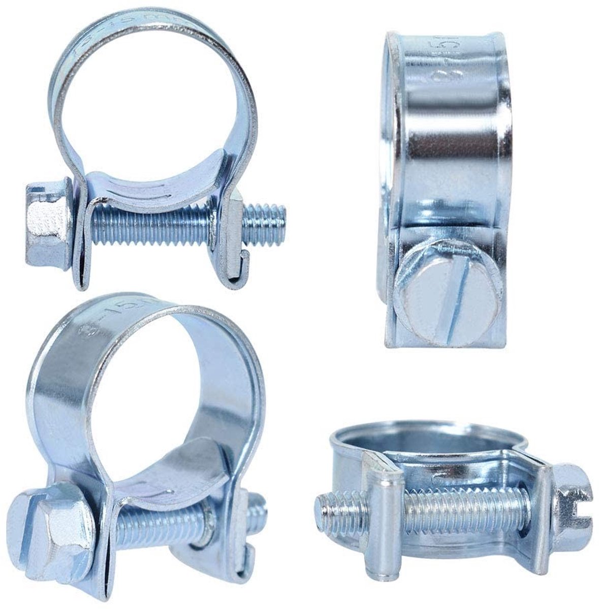 Jhubersproducts - Slangenklemmen Set - RVS Mini Brandstofinjectie - Verstelbare Slangklem Clips - 30Pcs - Voor Slangen van 1/4 tot 3/8 - Geschikt voor