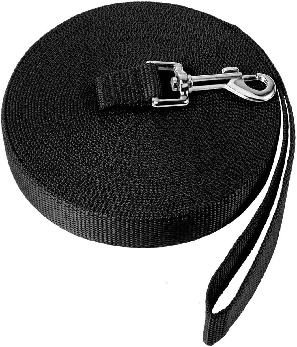 Livia home - Looplijn 6 m - Vederlicht en duurzaam - Ideaal voor training - Zwart - Lange hondenriem - Perfect voor outdoor-spelletjes - Geschikt voor
