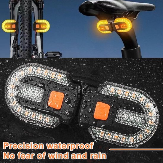 Richtingaanwijzer Fiets - Knipperlicht - achterlicht - fietslamp - 5 standen - Fietsachterlicht met richtingaanwijzer - draadloze afstandsbediening - Fietsverlichting — afbeelding 3