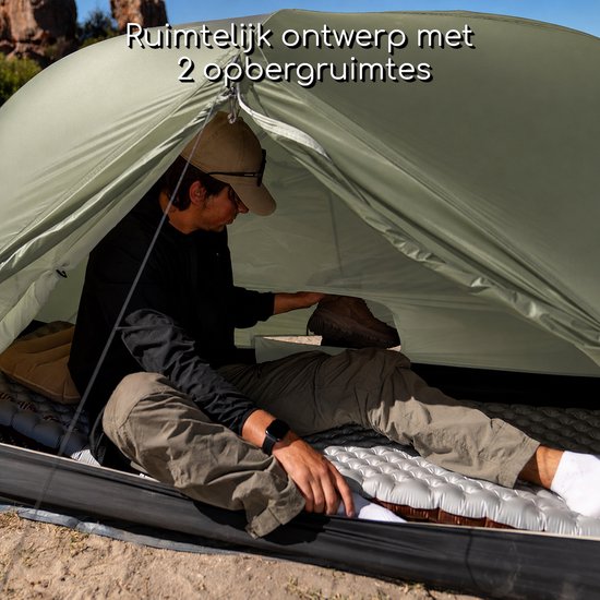 Naturehike Mongar PRO 1 – 1-persoons lichtgewicht tent – Incl. grondzeil – 20D 3000MM – 3-seizoenen koepeltent – Waterdichte trekkerstent & kampeertent – Grijs — afbeelding 4