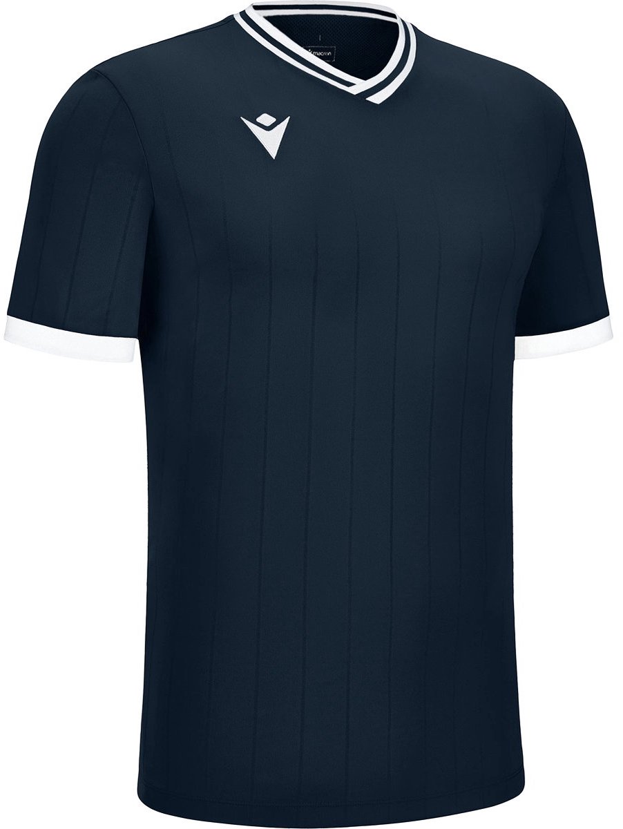Macron Halley Shirt Korte Mouw Heren - Marine / Wit | Maat: XL