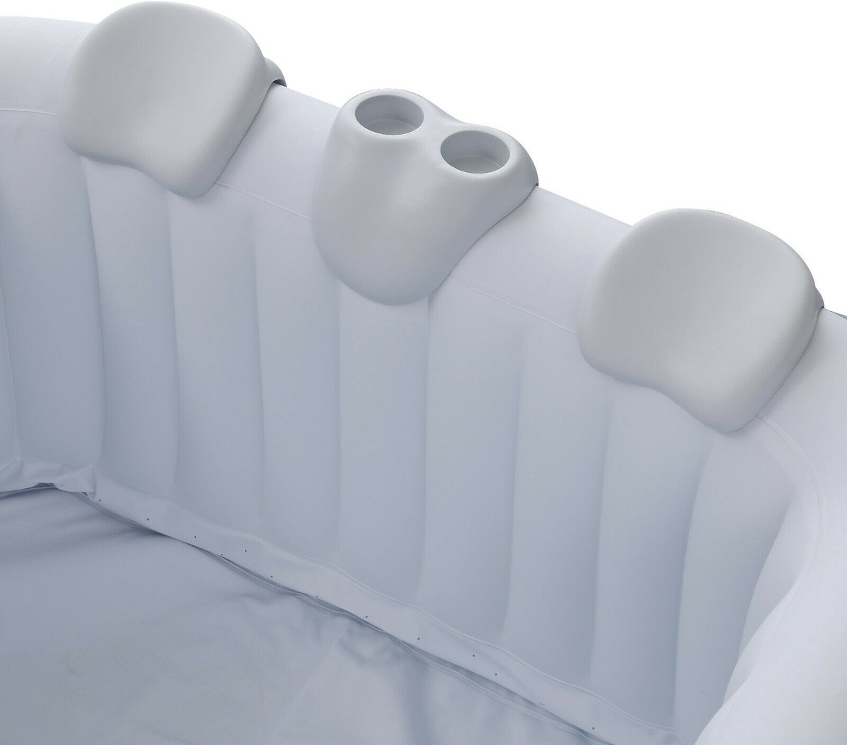 AREBOS Spa Accessoireset met 2 Ergonomische Nekkussens & Bekerhouder Wit