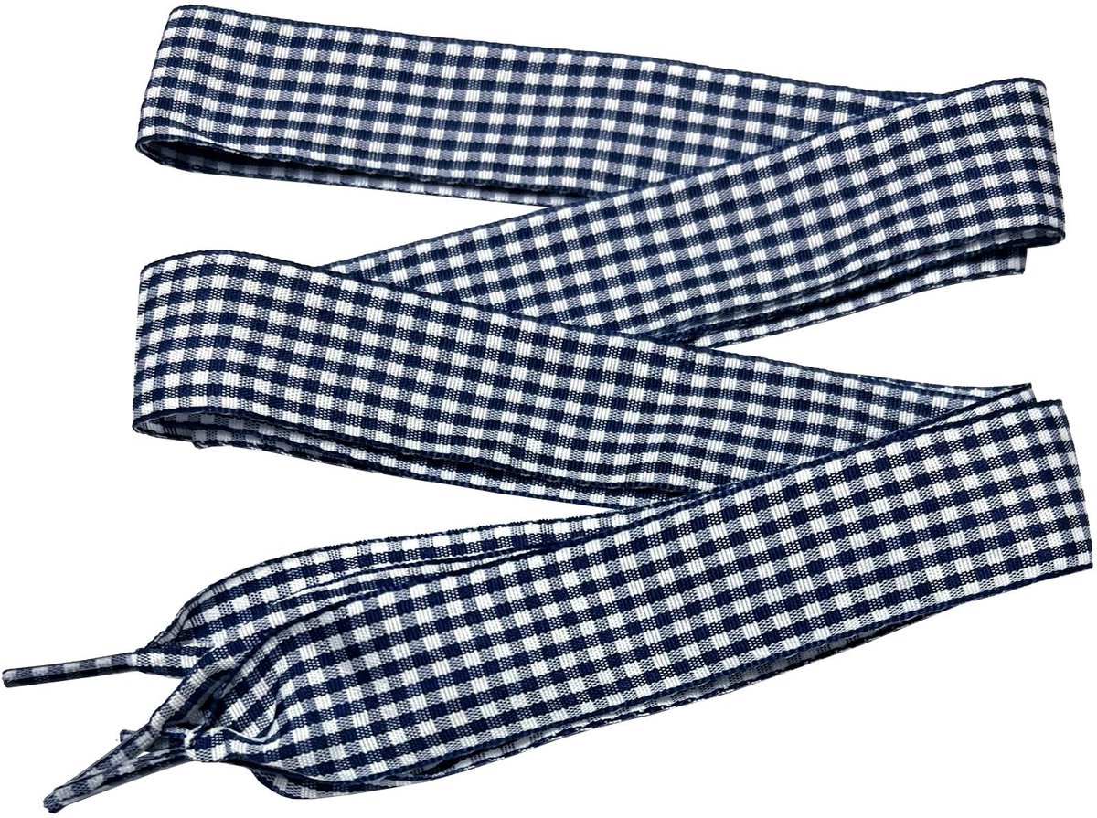 Zeynomax - Geruite platte veters - 2,5 cm breed - Universeel inzetbaar - 120-140CM - Voor sneakers en sportschoenen - Perfect voor vrije tijd en sport