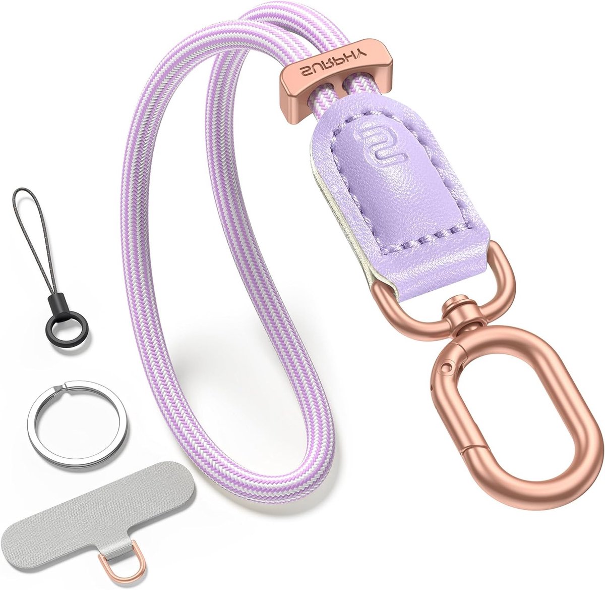 Verstelbare Lanyard Polsband voor Telefoon met Metalen Gesp, Geschikt voor Telefoon, Sleutelhanger en USB Stick