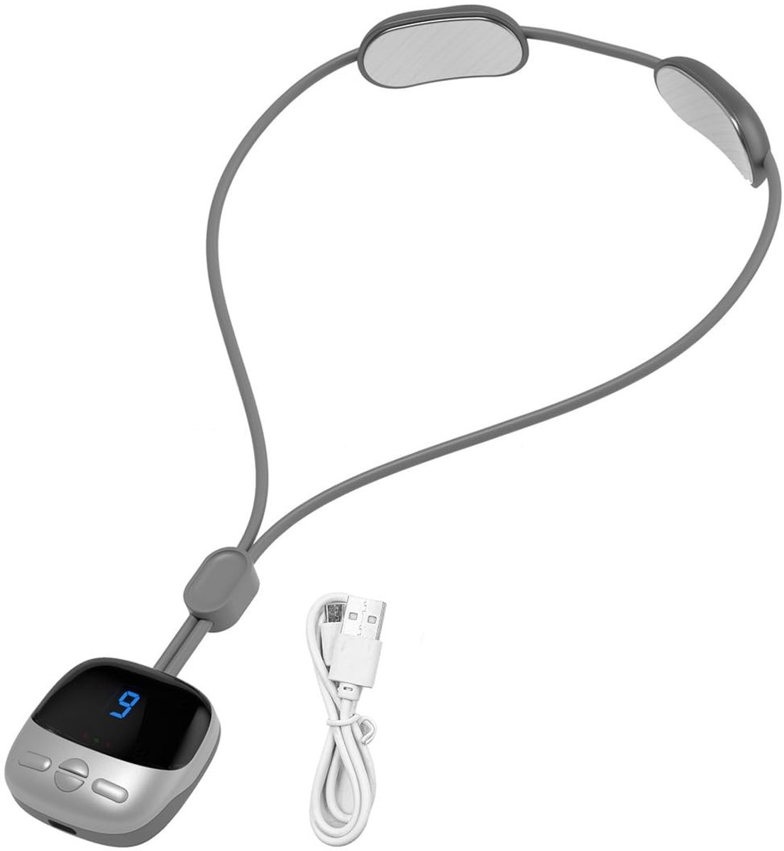 By shayne - Hals Massager - Draagbare Nekschouder Massager - Diepe Stoffen Hanger - Dubbele Pulse Massager - Verlichting van Nek- en Schouderpijn - G.