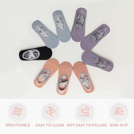 Zeynomax - Yogasokken - Antislip - Perfect voor Yoga en Pilates - Unisex - Gripsokken met Bandjes - Ideaal voor Blote Voeten - Comfortabel en Stijlvol — afbeelding 2