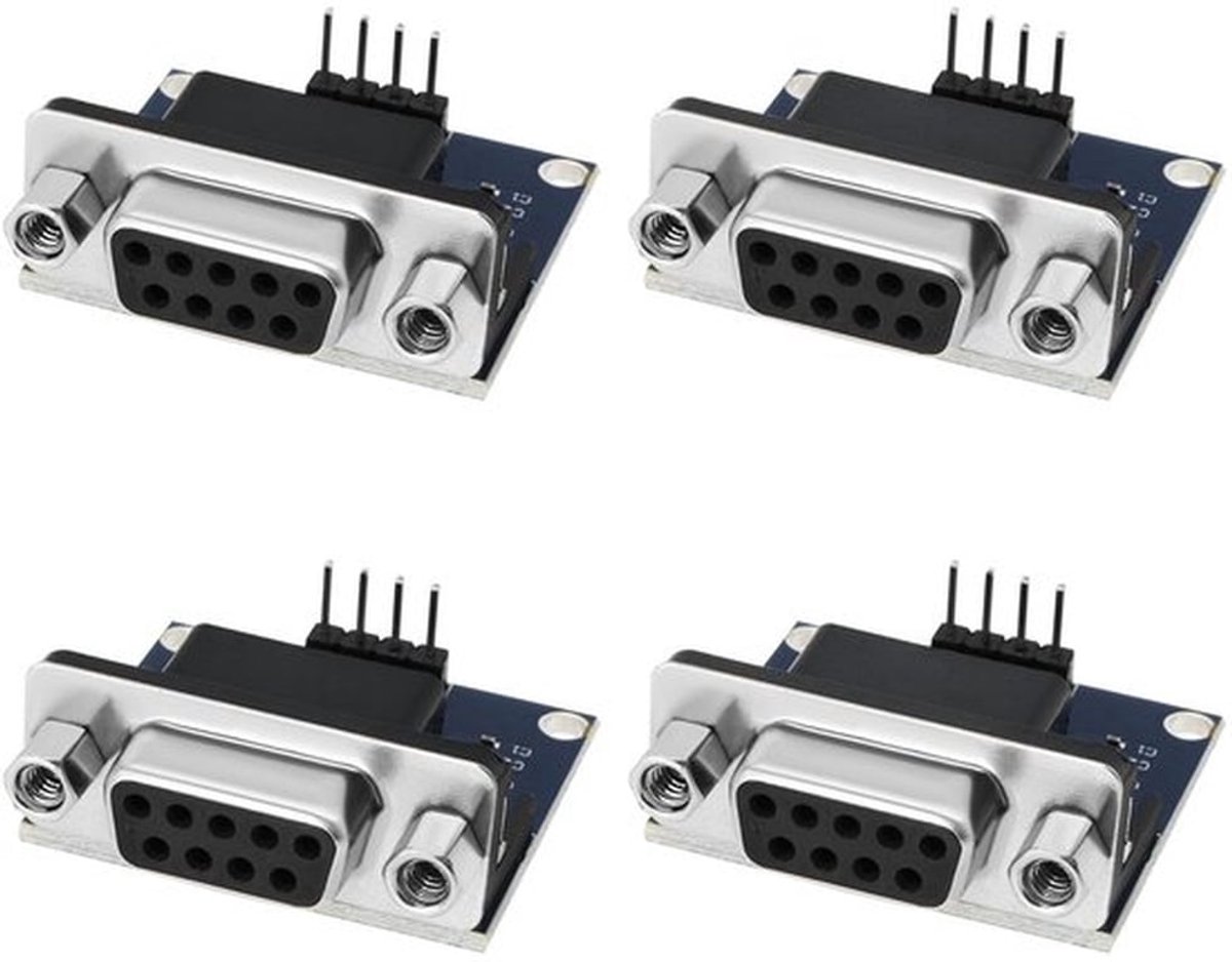 4Pcs 3.3V - 5.5V MAX3232 RS232 Seriële naar TTL Niveau Seriële Converter Module voor MCU Programmering GPS Systemen DVD Harde Schijf Upgrades