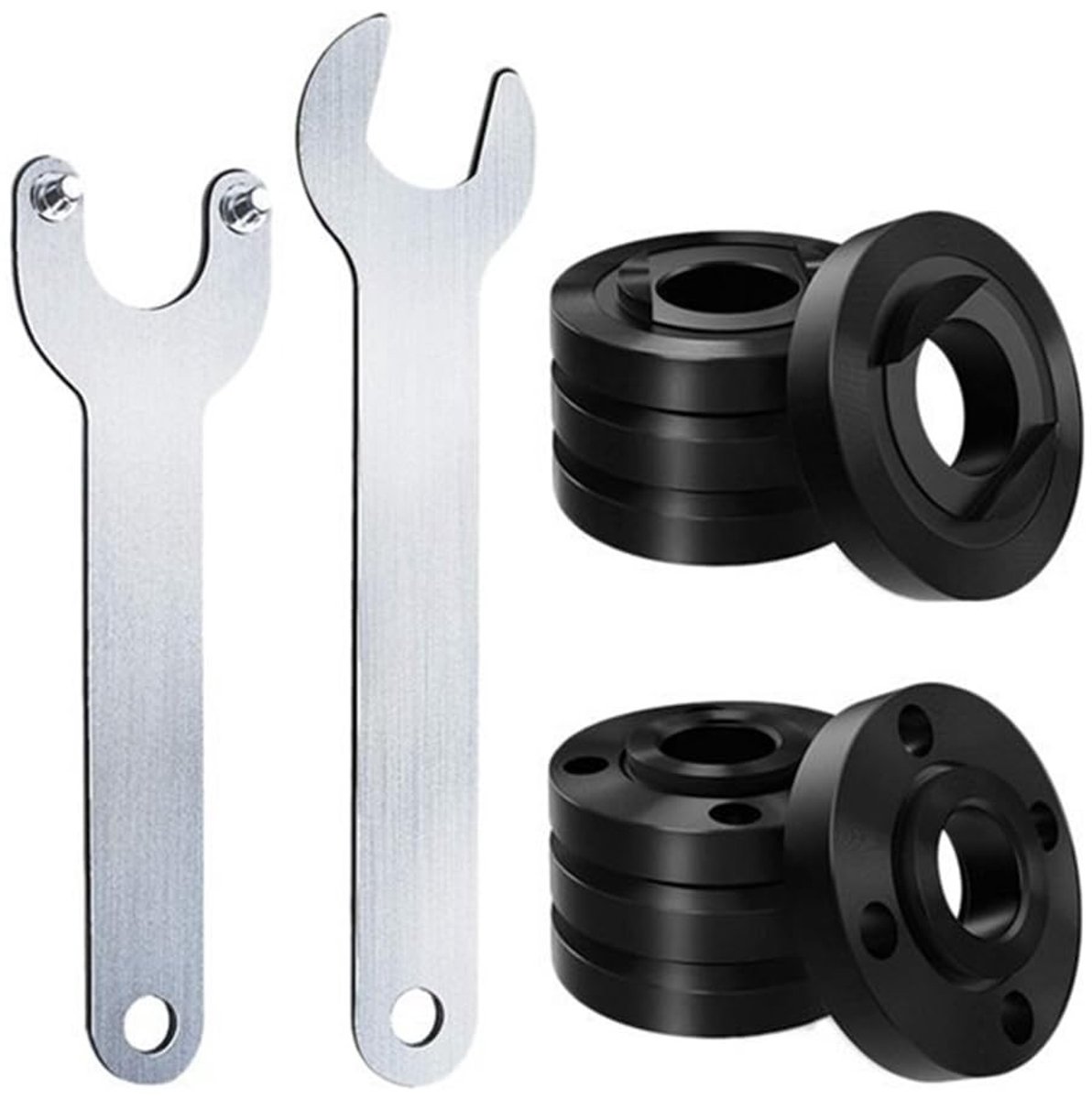 Vlemico - Flens Lock Nut en Wrench Set - Perfecte Vervangingsonderdelen - Geschikt voor slijpmachines - Hoogwaardige materialen - Eenvoudige instal...