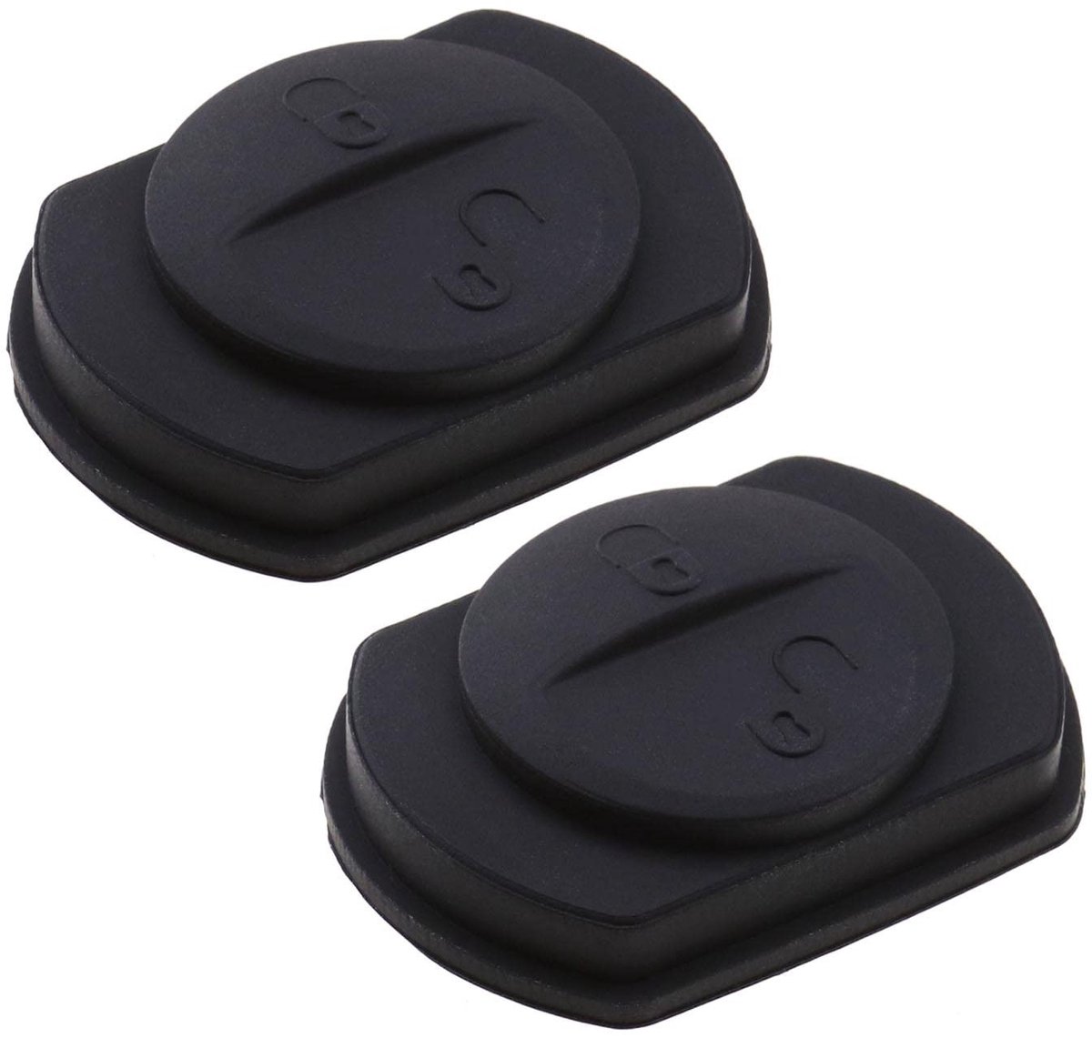 By shayne - Autosleutel Rubber Pad Protector - Krasbestendig - Zwart - Waterdicht - 2 Knoppen - Bescherming voor Mitsubishi Colt/Warrior/Spacestar/Ca.