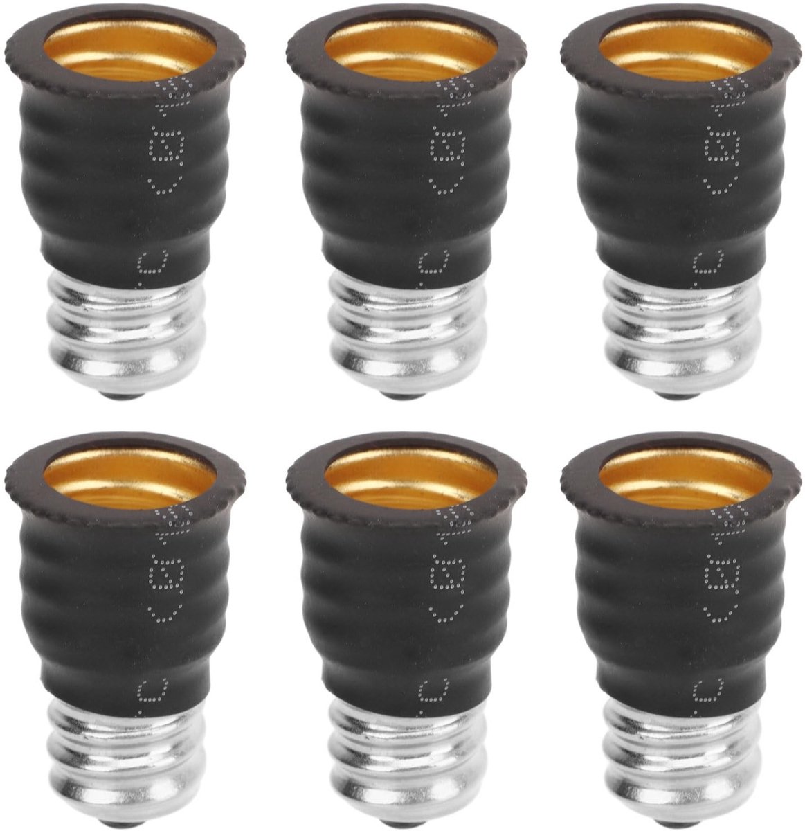 Livia home - E12 naar E14 Adapter - Converter voor Lampen - 6 Stuks - Handig voor Thuis en Werk - Verlichting Accessoire - Geschikt voor Diverse E14 L