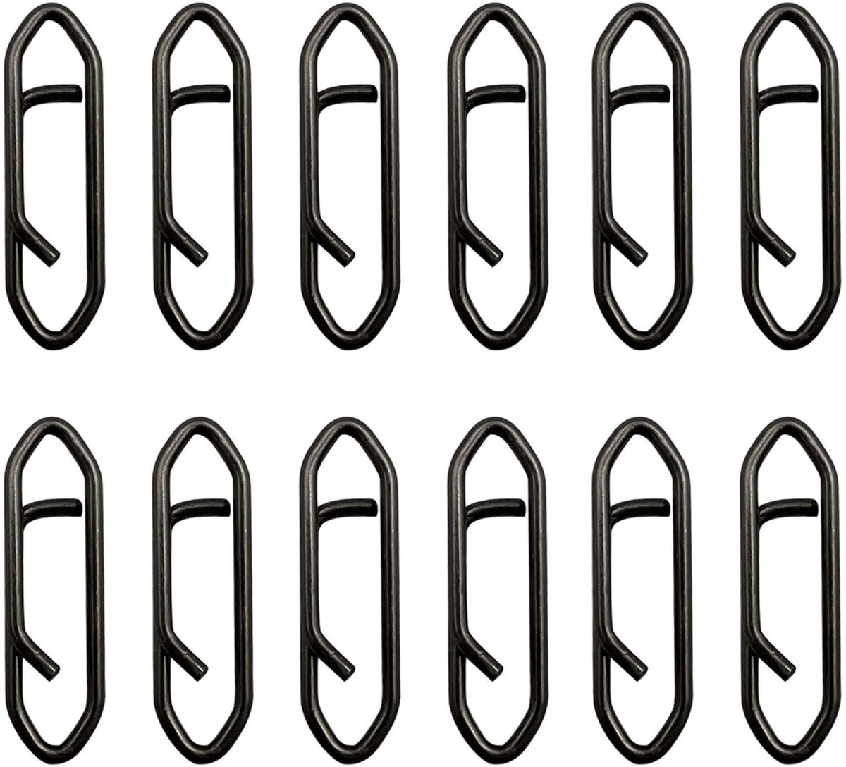 SEIWEI 50Pcs Roestvrij Stalen Vissnapclips - Snelle Verbinders voor Vislijnen en Aas