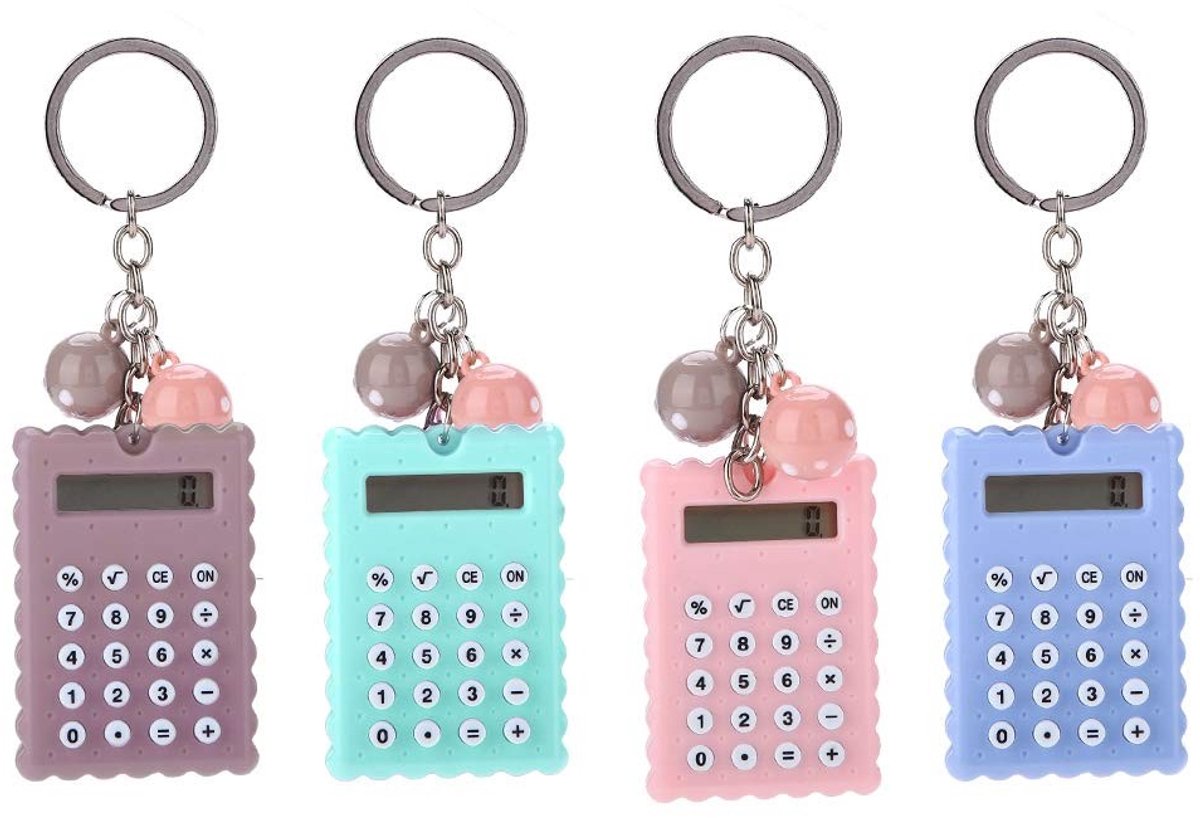 Livia home - Mini-rekenmachine - Draagbare zakrekenmachine - 8-cijferig LCD-scherm - Blauw - Perfect voor kinderen en volwassenen - Ideaal voor school