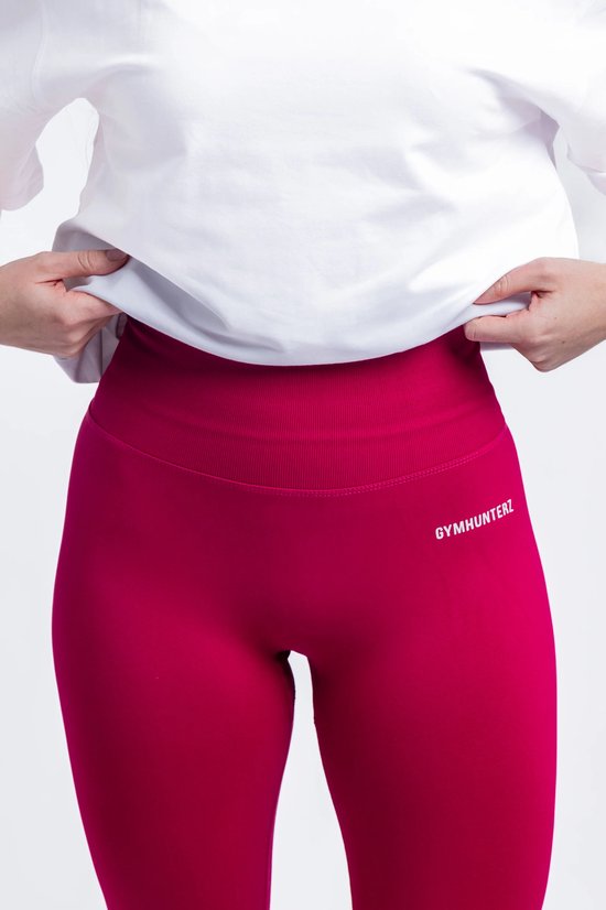 Fitness legging - Legging hoge taille - Legging Gym Sport - Hardloop - Yogabroek voor dames - Sneldrogend, ademend en rekbaar - Spandex / Nylon - Kleur Berry - Maat XS — afbeelding 3