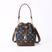 Handtas - Schoudertas - Bucket Bag - Denim - monogram - Teddybeer - B-loved