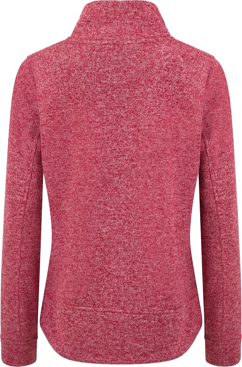 Life-Line Tessin Fleecejack Dames Lange rits fleece Dark Melange Roze