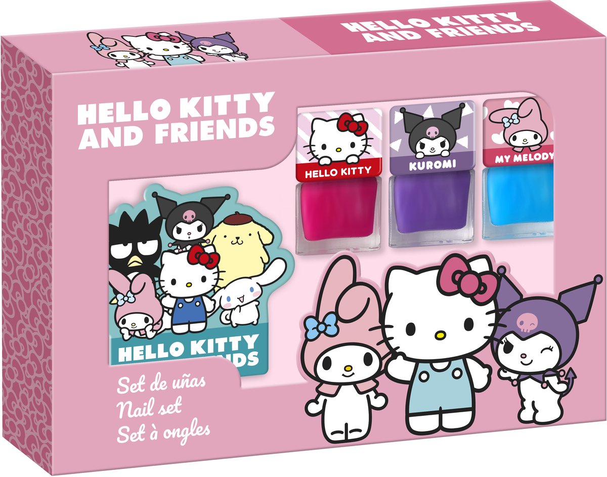 HELLO KITTY - Nagellak Set (3x4,5ml) + Nagelvijl