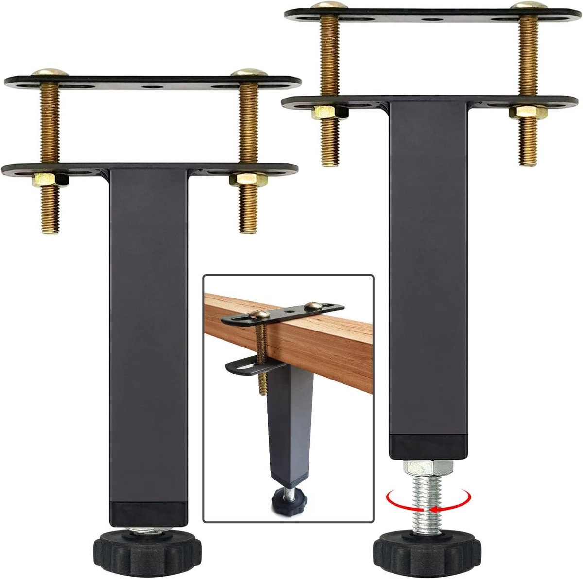 Bed Frame Ondersteuning - Meubelpoten Bankkast - Bed Bod Versterken - Verstelbare Hoogte M
