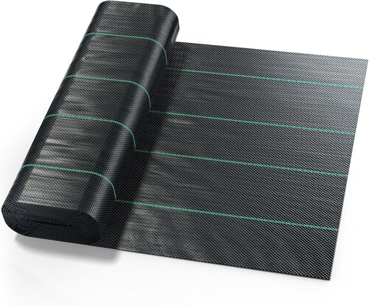 Anti worteldoek 2 x 25 meter extra sterk waterdoorlatend scheurvast tuindoek voor tuin border en oprit