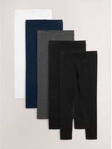 Next - Meisjes - Set van 5 leggings - Zwart