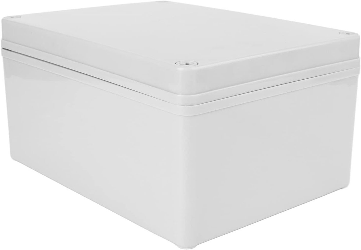 Waterdichte Elektrische Doos met Montageplaat IP67 voor Buitengebruik - ABS Kunststof, 200 x 150 x 100 mm, Grijs, Voor Projecten en Aansluitingen
