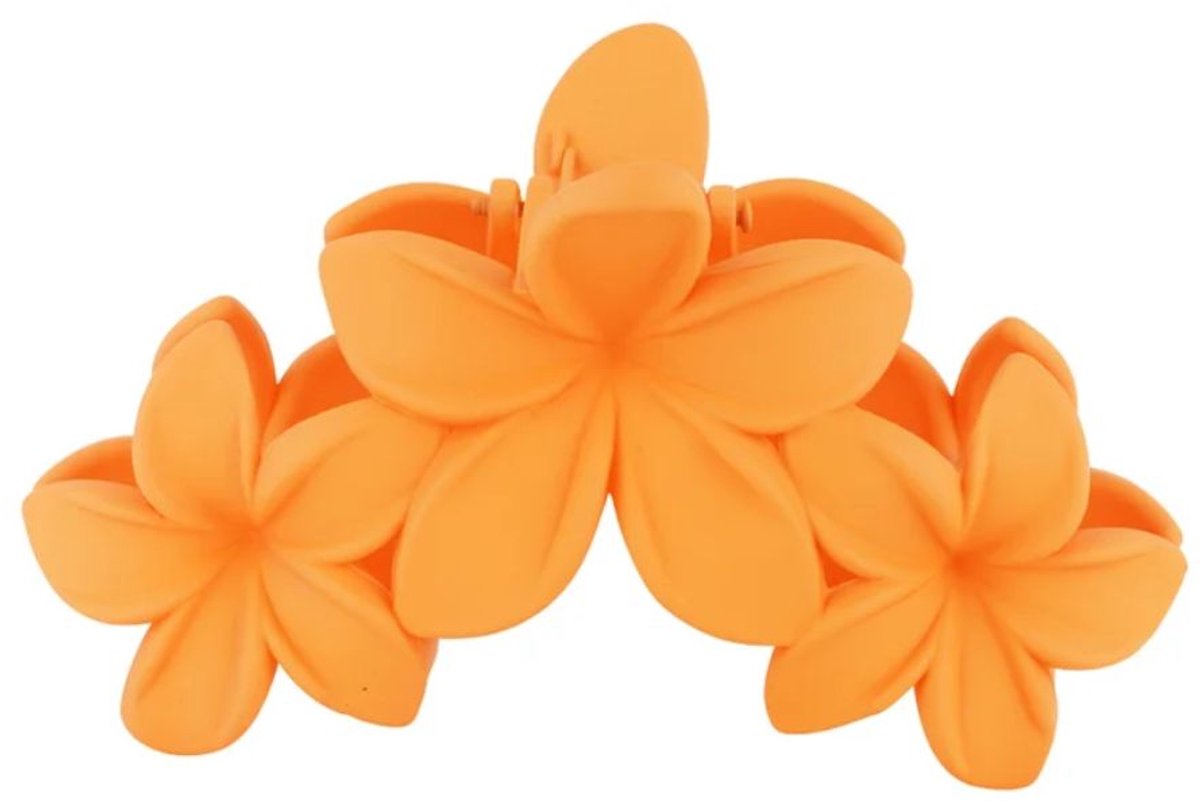 Haarspullen - Hairclip Bloemen Oranje
