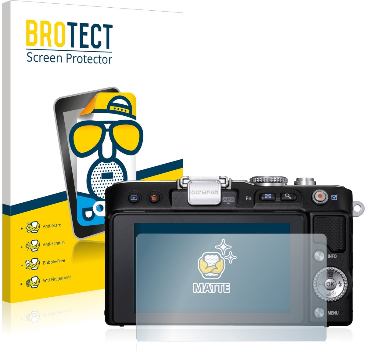 BROTECT - Screenprotector voor Olympus PEN E-PL3 - Folie Beschermfolie matte 2 Stuks