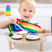 The bloei Houten Percussie Instrumentenset Speelgoed – Stimuleert Muzikaal Bewustzijn, Motorische Vaardigheden & Creativiteit