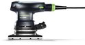 Zijaanzicht van de donkerblauwe Festool RTS 400 REQ schuurmachine.