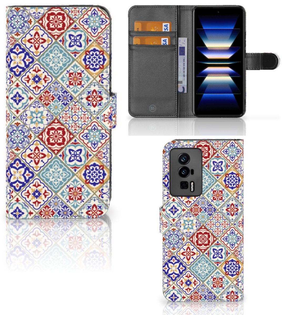 Xiaomi Poco F5 Pro Bookcase Tiles Color