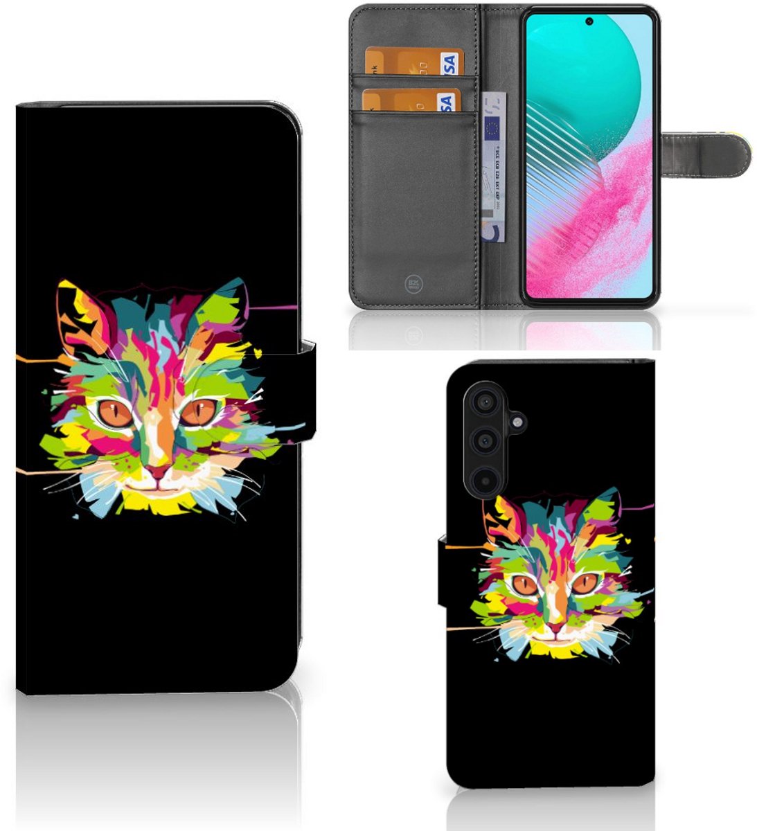 Samsung Galaxy M54 Leuk Hoesje Cat Color