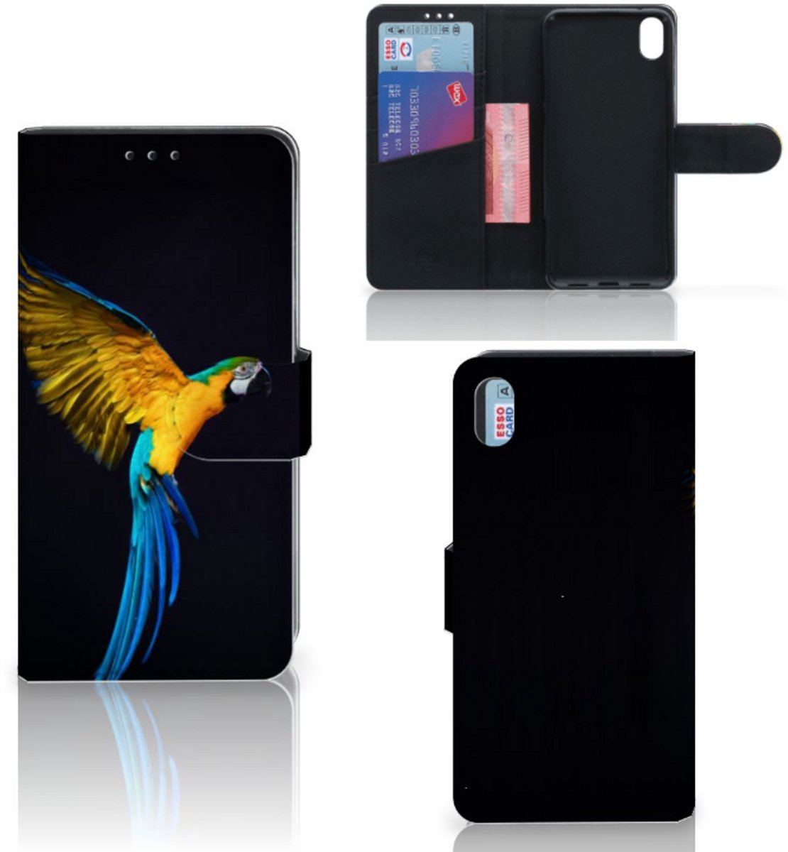 Xiaomi Redmi 7A Telefoonhoesje met Pasjes Papegaai