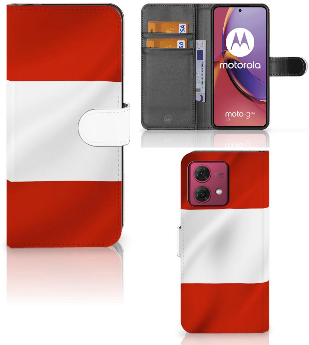 Motorola Moto G84 Bookstyle Case Oostenrijk