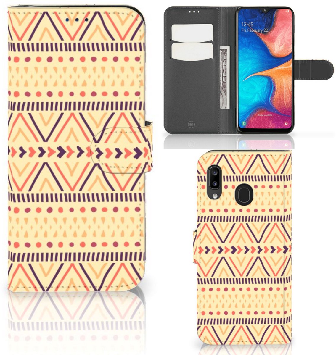 Samsung Galaxy A30 Telefoon Hoesje Aztec Yellow