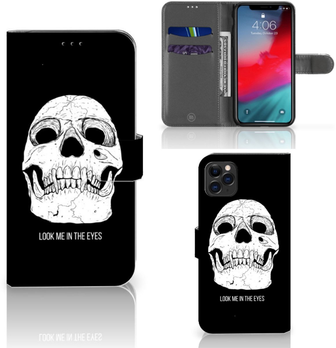 Telefoonhoesje met Naam Apple iPhone 11 Pro Max Skull Eyes