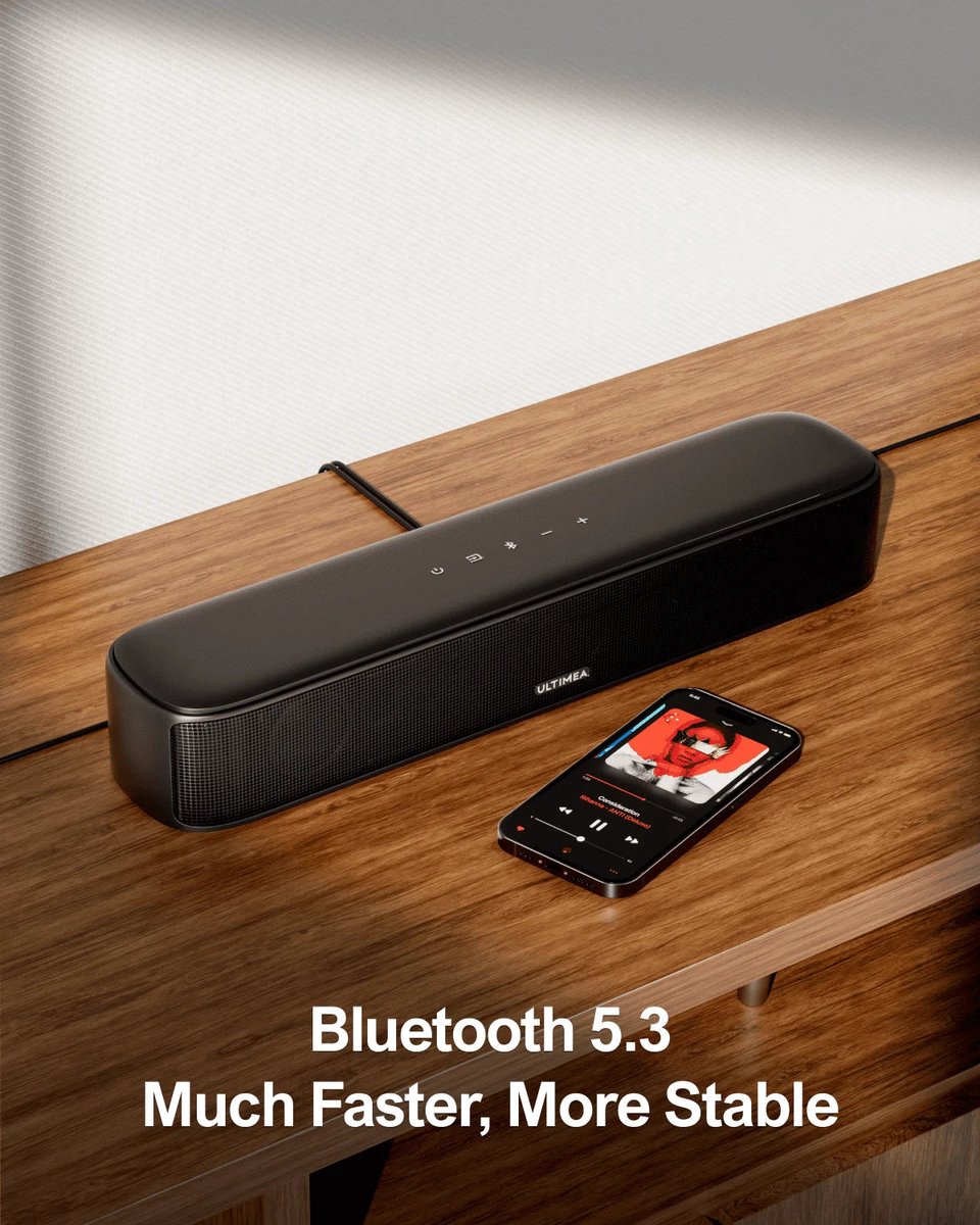 Soundbar - Soundbars voor TV en Theater - Soundbar met Subwoofer - 7.1CH - Virtuele Surround Soundbar - 330W Piekvermogen - 4 Surround Speakers - Smart App Control - Compatibel met AUX -Optical Input - USB - EU Stekker - Zwart