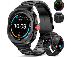 Smartwatches voor dames en heren – Nieuw voor 2026 – 1,39-inch fitness-smartwatch – Met belfunctie – 360x360 volledig touchscreen – Bloedzuurstofmeting – Stressmeting – Hartslagmeting – Compatibel met Android 5.0 en hoger / iOS 10.0 en hoger