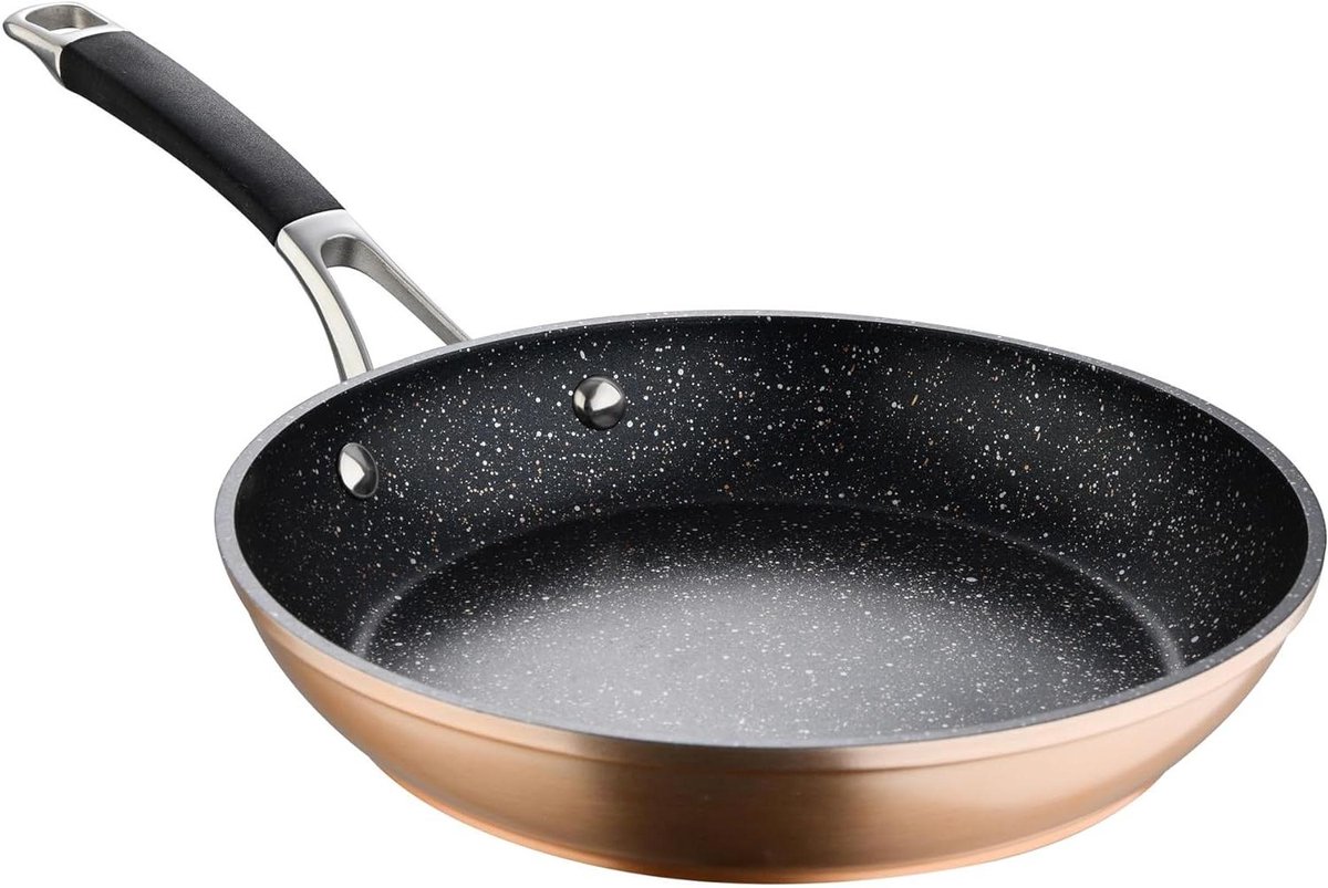 Braadpan Aluminium - Koekenpan Antiaanbak - Gelijkmatig Koken - Gesmeed Aluminium - 20 x 45 cm - Meerkleurig