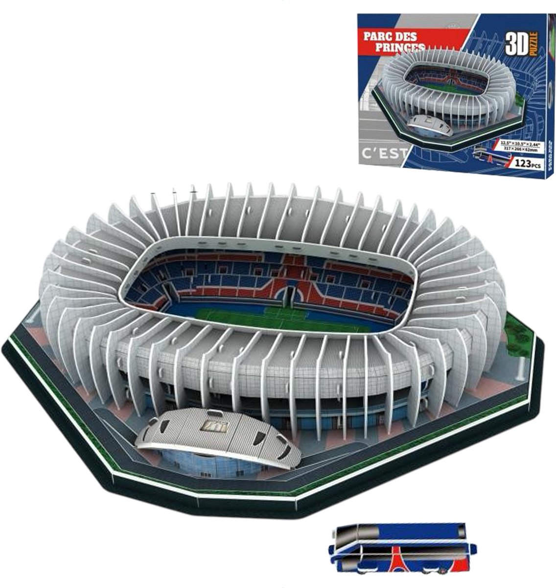 WEBU PSG Parc des Princes - Stadion - 3D puzzel voor volwassenen en kinderen