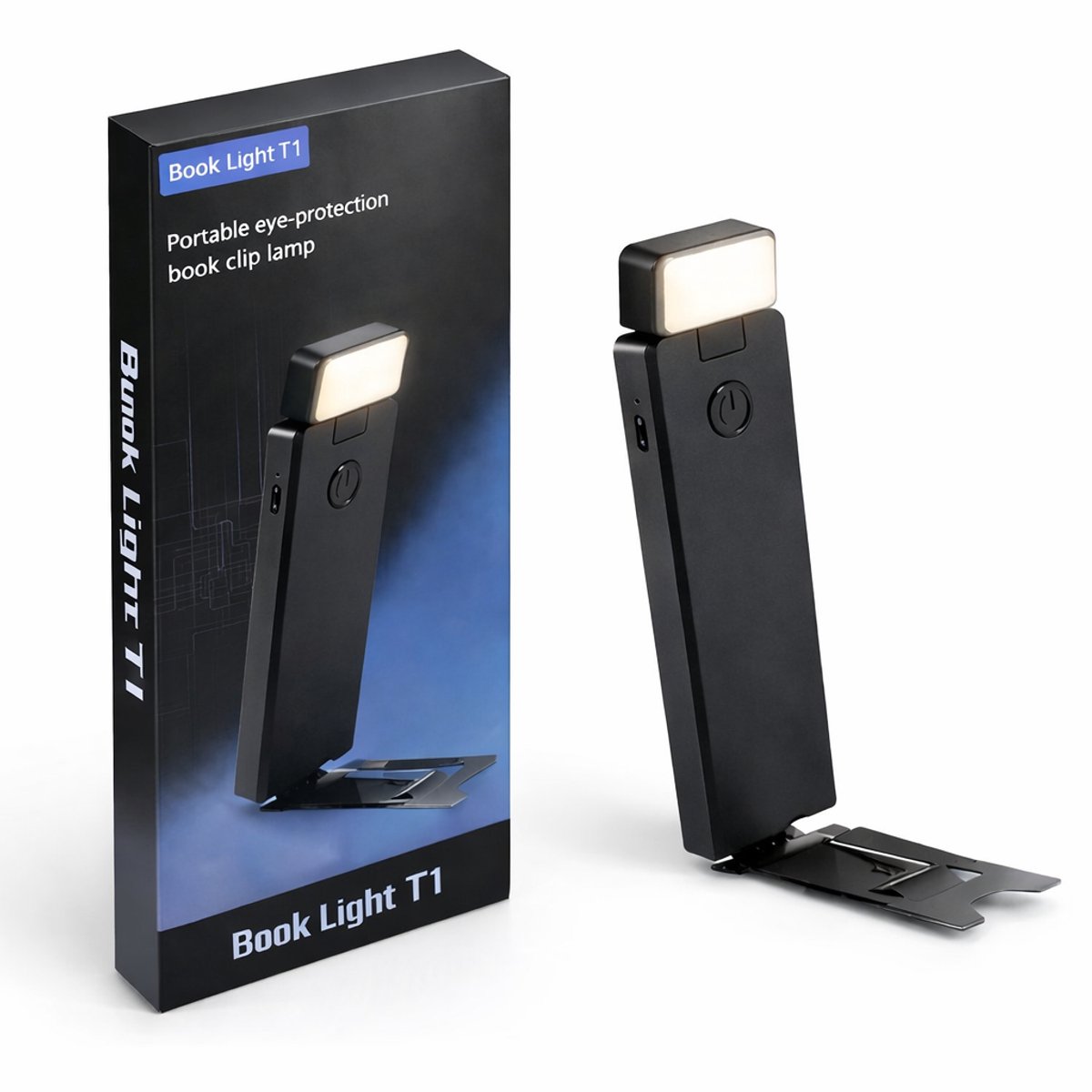 LED Leeslamp met Klem – USB-C Oplaadbaar – 600 mAh – Warm, Neutraal & Wit Licht (3000K/4000K/6000K) – 5 Helderheidsstanden – Compact & Zwart