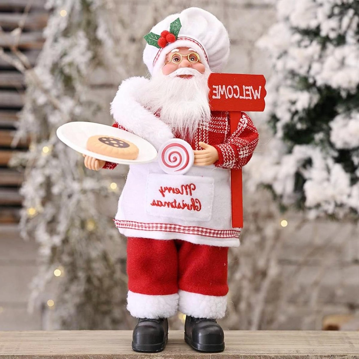 Staande Kerstman Ornament, Santa Claus Beeldje, Kerstdecoratie voor Woonkamer, Desktop Decor, Vuurplaats Versiering, Feestelijke Decoratie, Kerstcadeaus en Vieringen