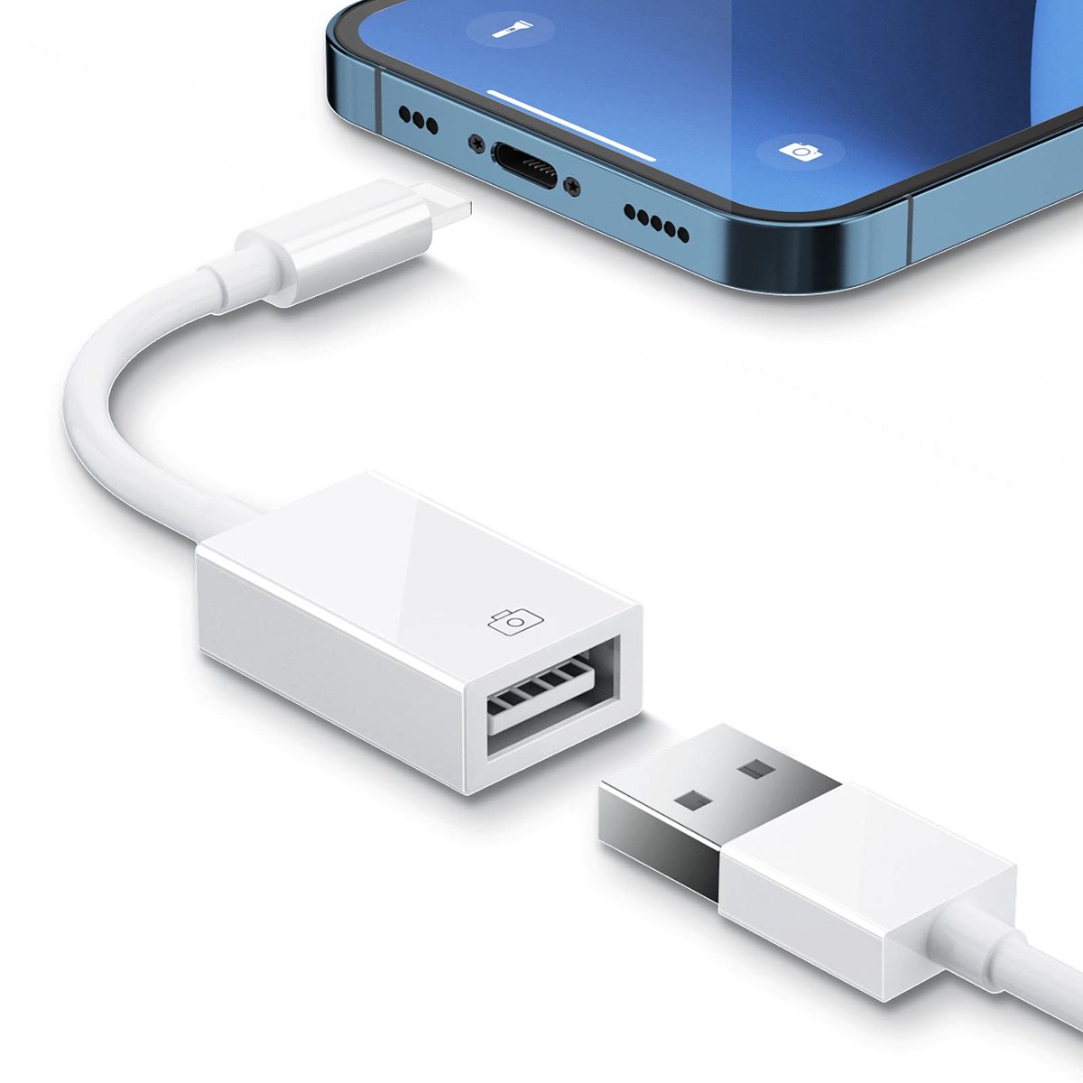 OTG-adapter voor iPhone: USB-naar-Lightning-conversiekabel & datasynchronisatie-adapter