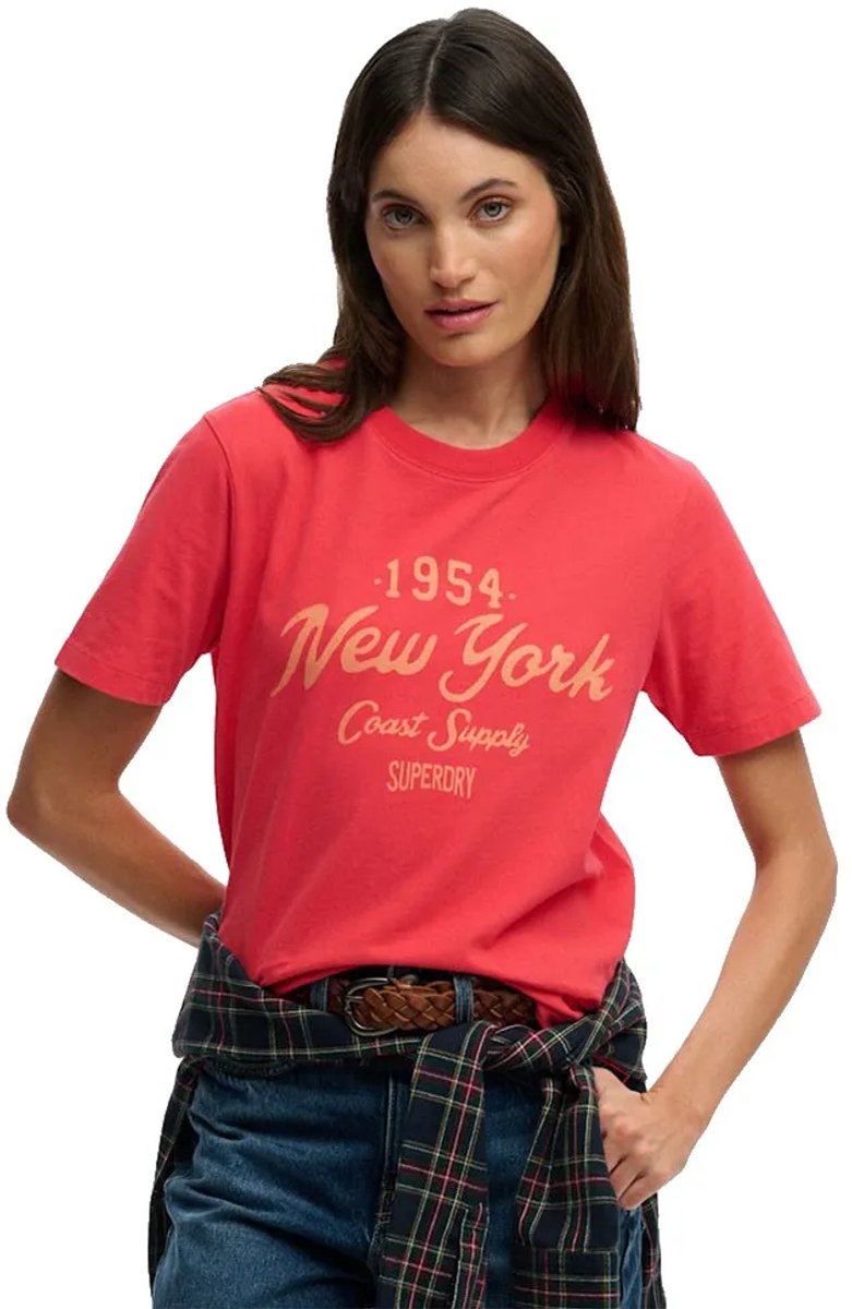 Superdry Beach Club Relaxed T-shirt Dames T-shirts Rood