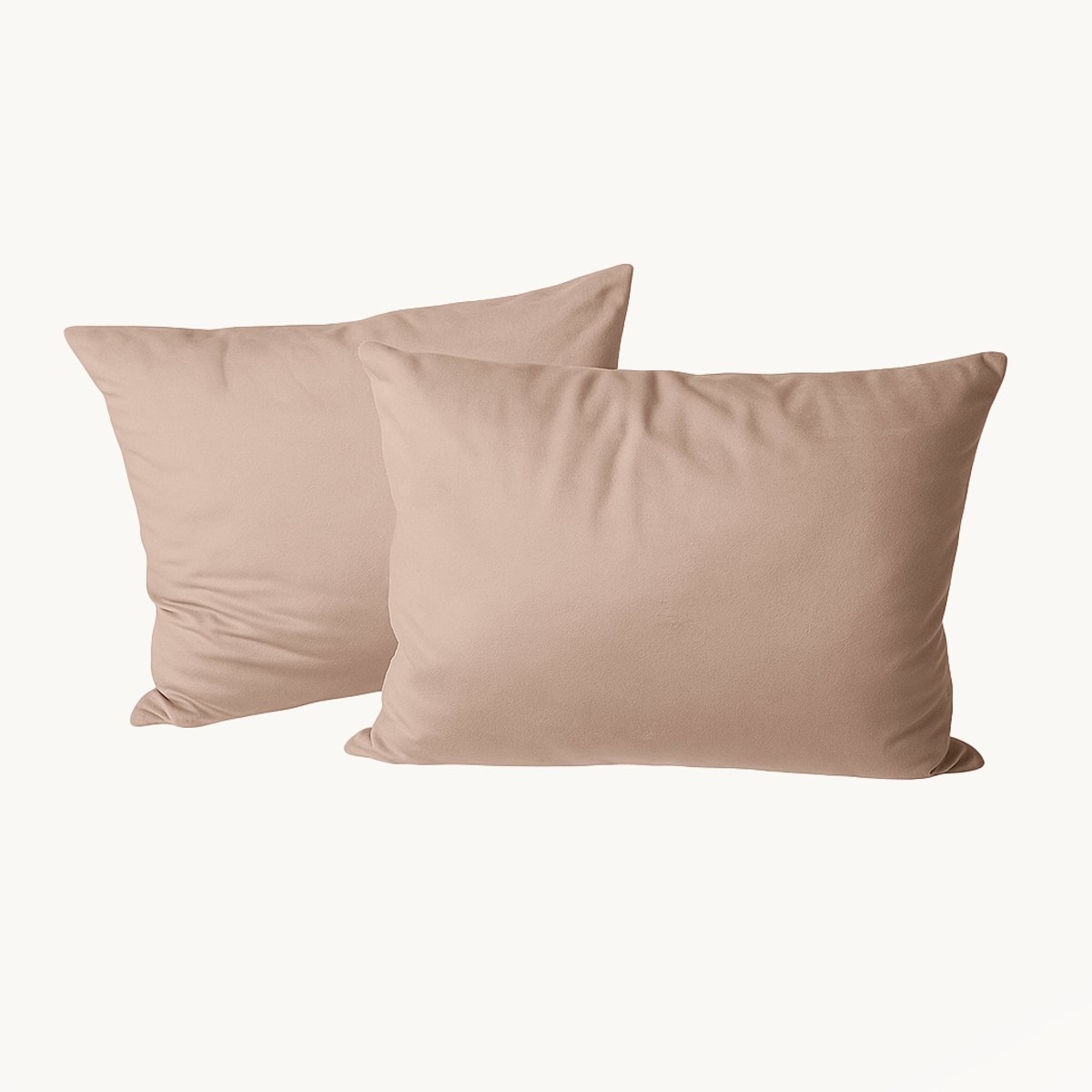 Y-NOT Kussenslopen Set - Velvet Nude - 60x70 cm - 2-pack - Zachte Kussenhoezen voor Comfortabele Nachtrust