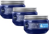 NIVEA MEN Styling Cream Haargel - Hairstyling - Gel met Hydraterende Vitamine B3 en Panthenol - Voordeelverpakking 3 x 150 ml