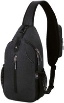 Travelhawk Crossbody Schoudertas - Sling bag - Schoudertas Heren & Dames - Unisex - Crossbody Tas - Waterdicht - Zwart